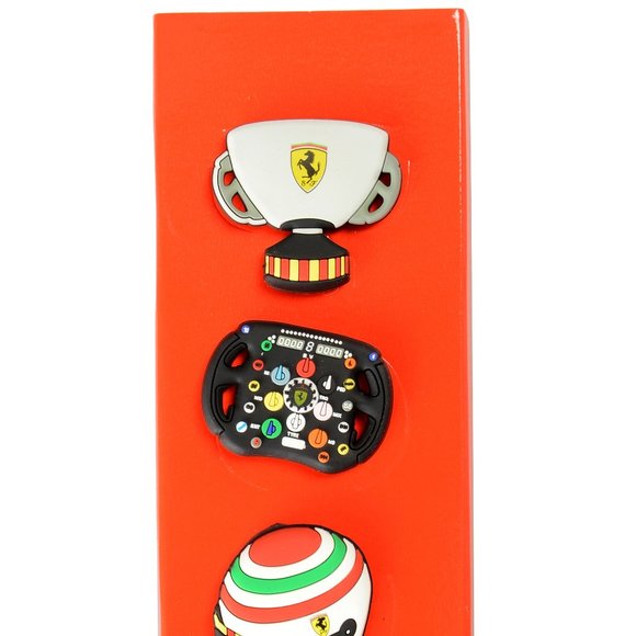 Scuderia Ferrari Logo Pilot Soft PVC Icons Magnet Set ( 3Pc) - Picture 1 of 3